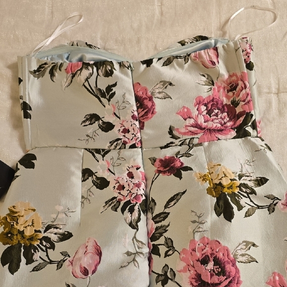 Lulu's Pink and Green Strapless  Sundress - Picture 13 of 16